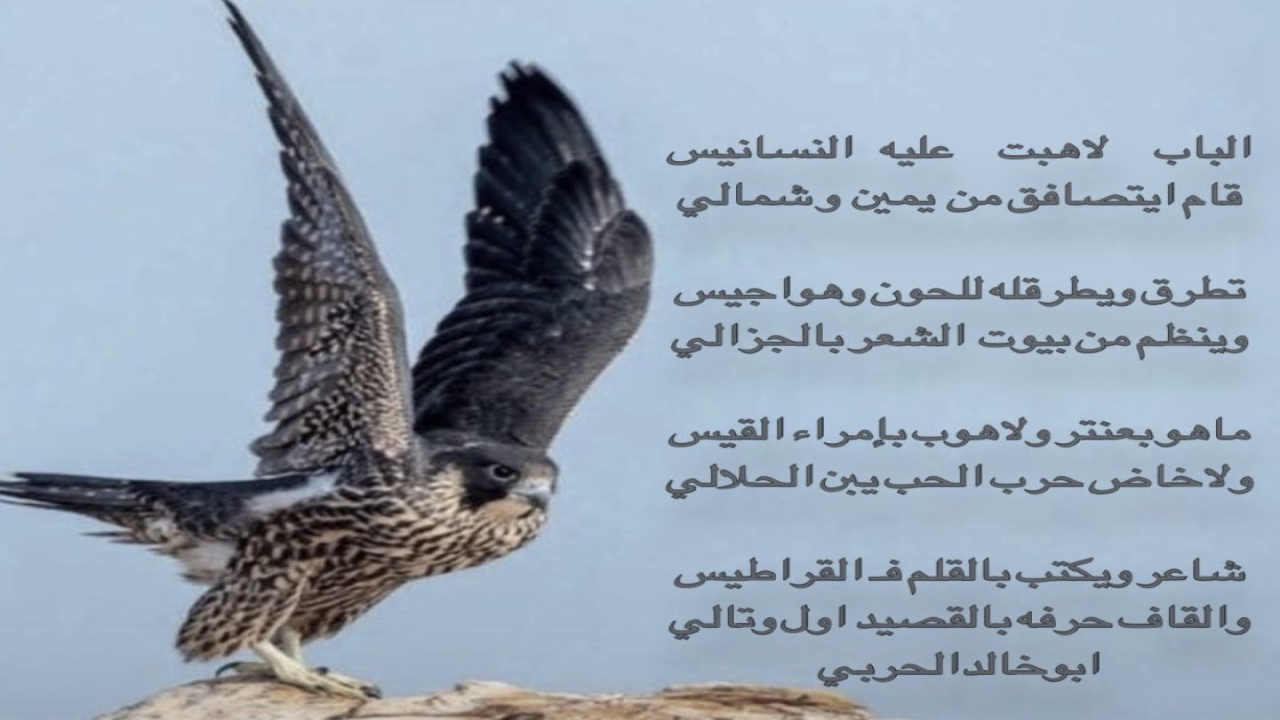 القاف حرفه بالقصيد اول وتالي