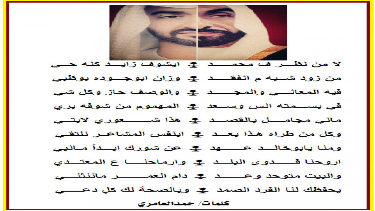 وصف زايد الله يرحمه