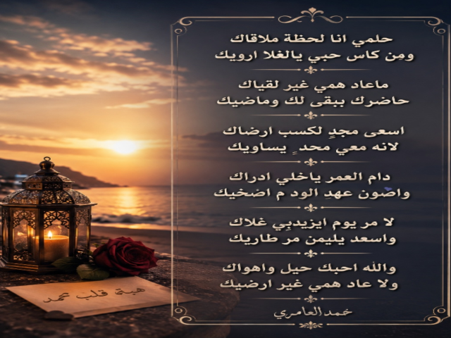 حلمي انا لحظة ملاقاك