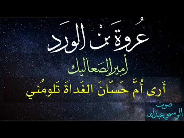 عروة بن الورد .قصيدة ارى ام حسان الغداة تلومني بصوت الوسمي عبدالله